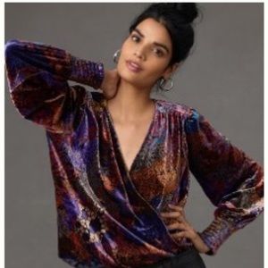Stunning Fall and Winter velvet top by Anthropologie.